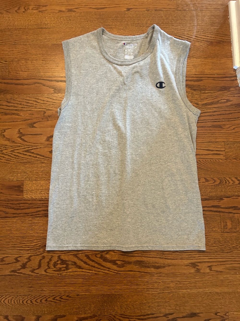 Champion Gray Crewneck Tee with Small Logo